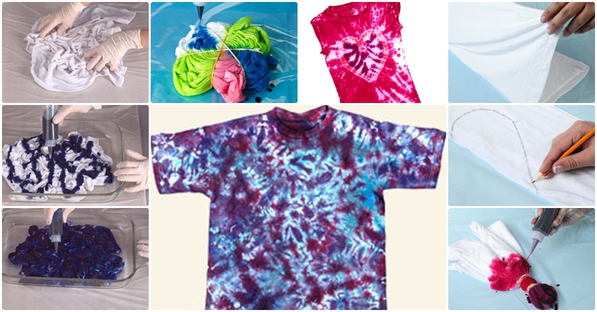 6 Adet Farklı Tie Dye Tişört Modeli